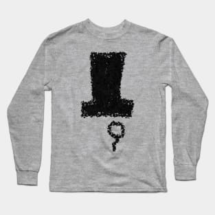 Painted Top hat with Monocle Long Sleeve T-Shirt